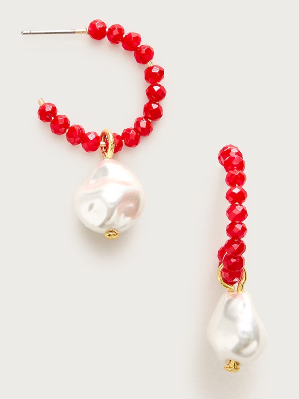 J. Crew Beaded pearl drop earrings
